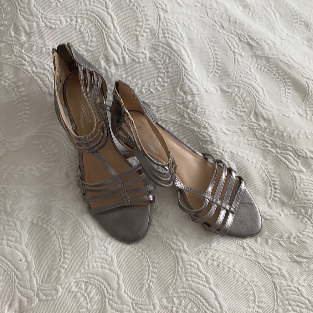Silver strappy Aerosole shoes